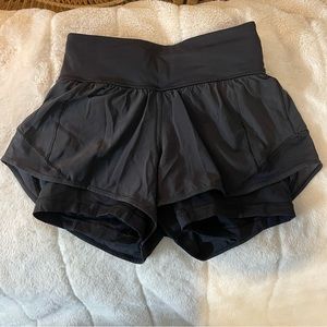 Lululemon mesh running shorts with spandex underneath